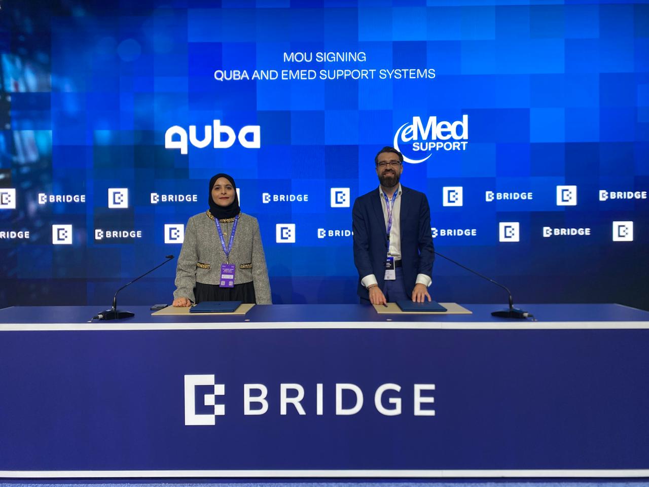 Quba and eMed Support signing their memorandum of understanding